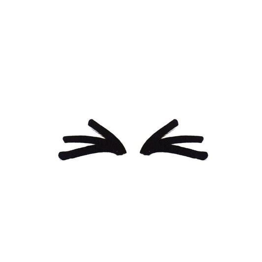 12 Pack of Squinting Felt Eyes Sleeping Eyelashes for Amigurumi Multiple Sizes Available
