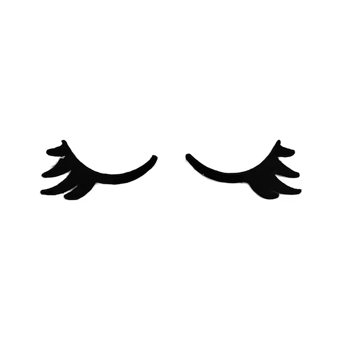 12 Pack of Felt Sleepy Eyes Sleeping Eyelashes for Amigurumi Multiple Sizes Available