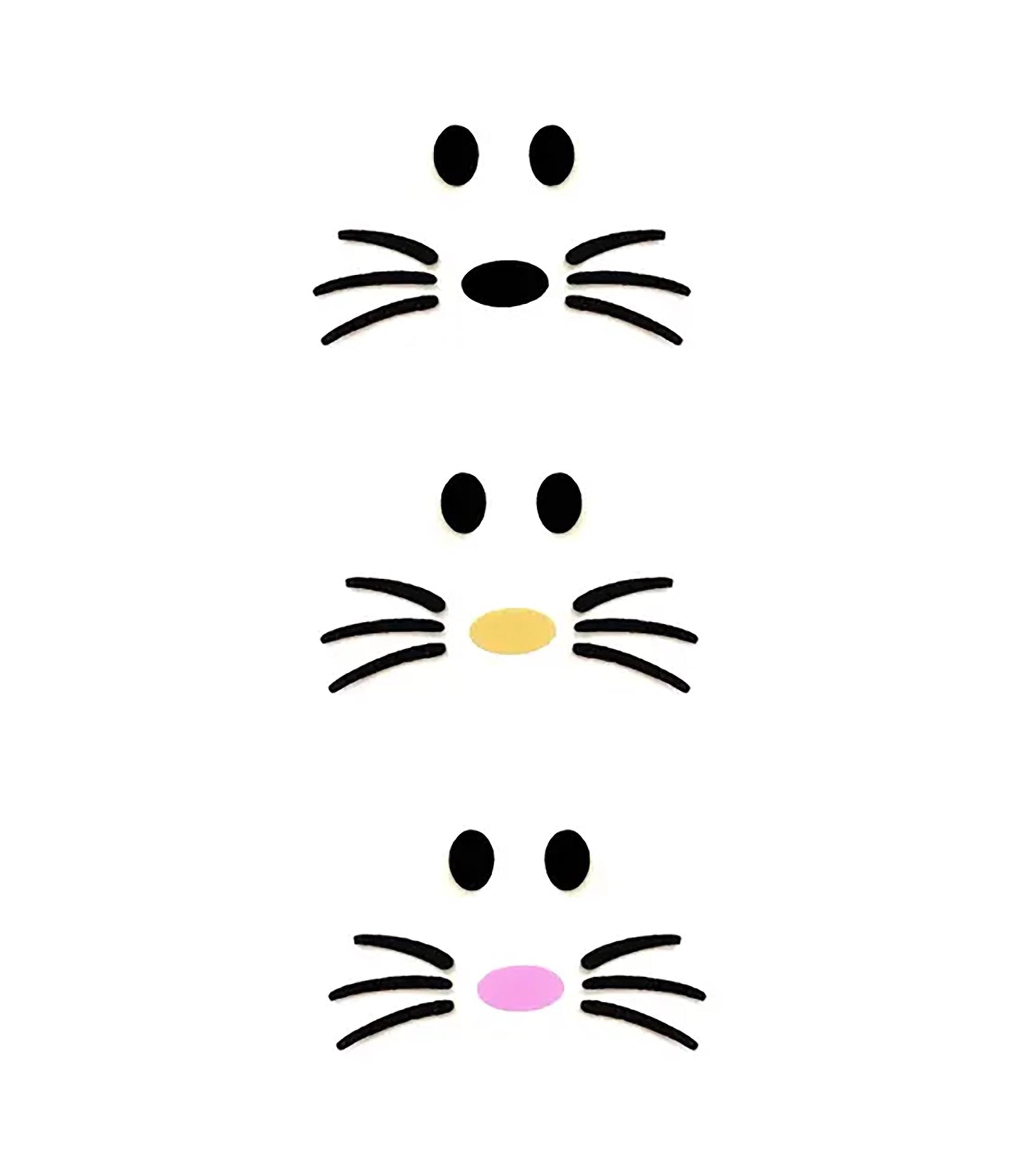 3 Pack of Felt Animal Faces