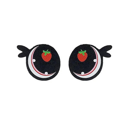 3 Pack of Strawberry Cow Felt Eyes for Amigurumi, with Lashes, Multiple Sizes Available