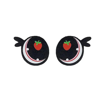 3 Pack of Strawberry Cow Felt Eyes for Amigurumi, with Lashes, Multiple Sizes Available