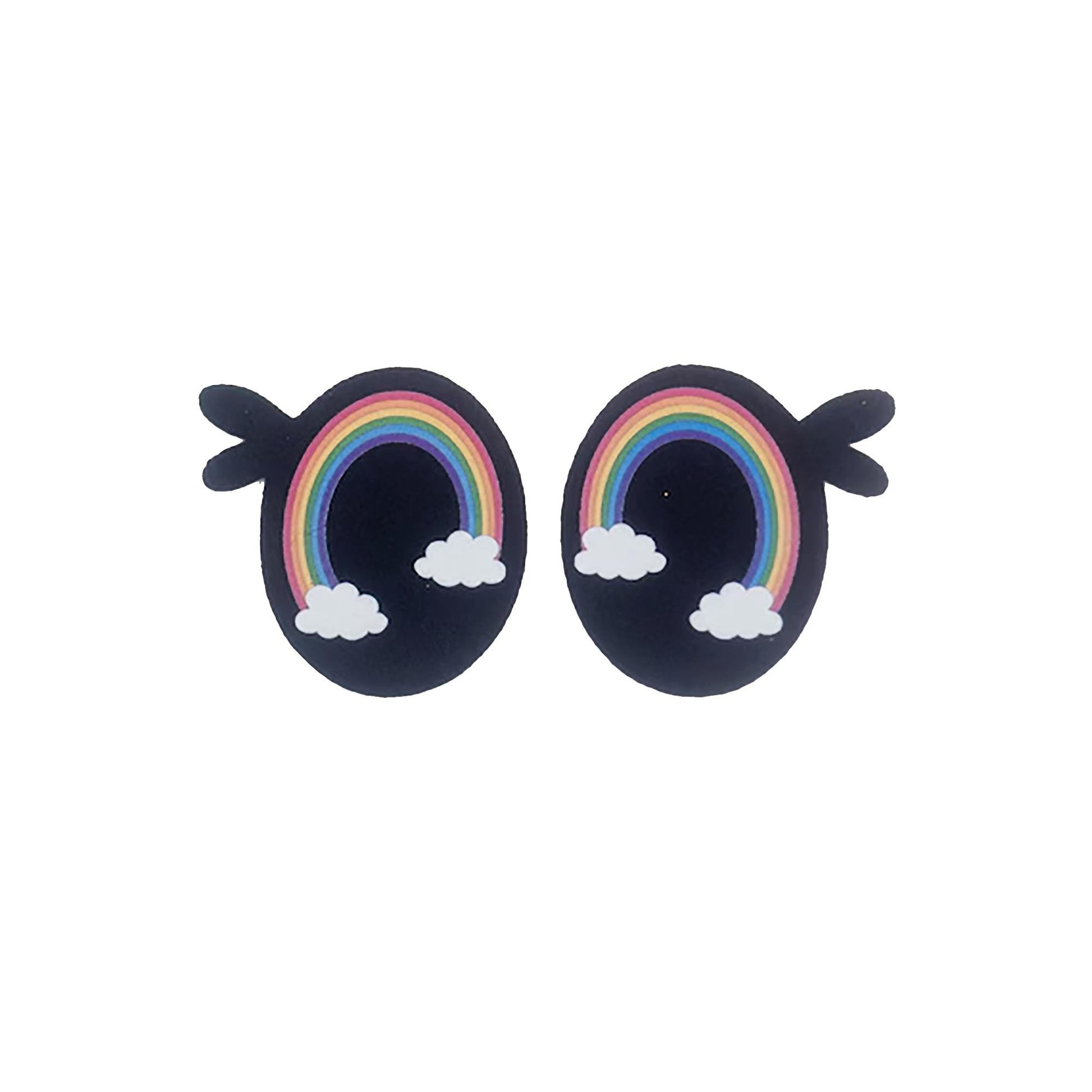 6 Pack of Pastel Rainbow Glitter Felt Eyes For Amigurumi Multiple Sizes Available