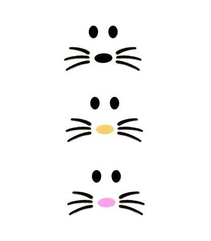 3 Pack of Felt Animal Faces