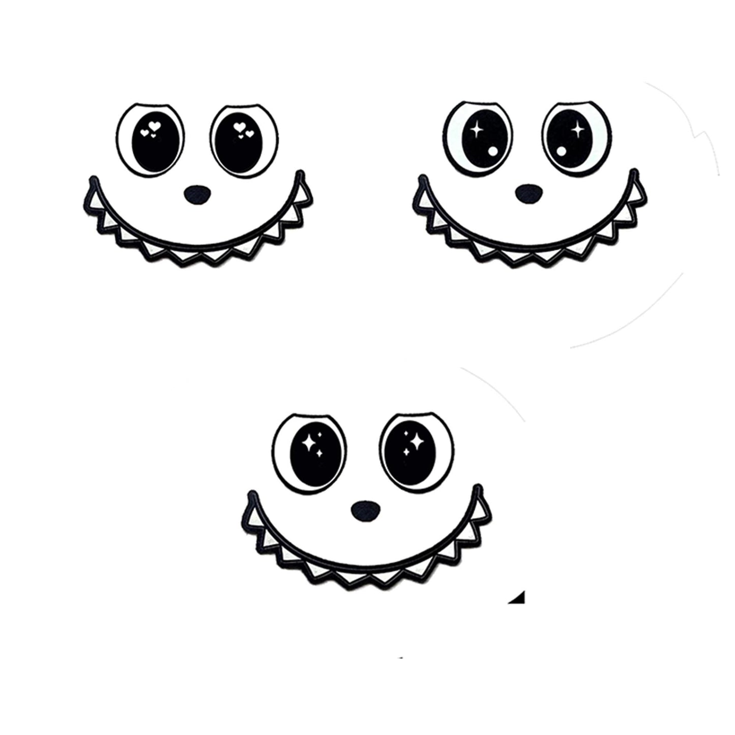 3 Pack Felt Faces for Amigurumi, Face Set, Monster, Eyes, Nose, Mouth, Cheeks, Face Set, Crochet, Knit, Plushie