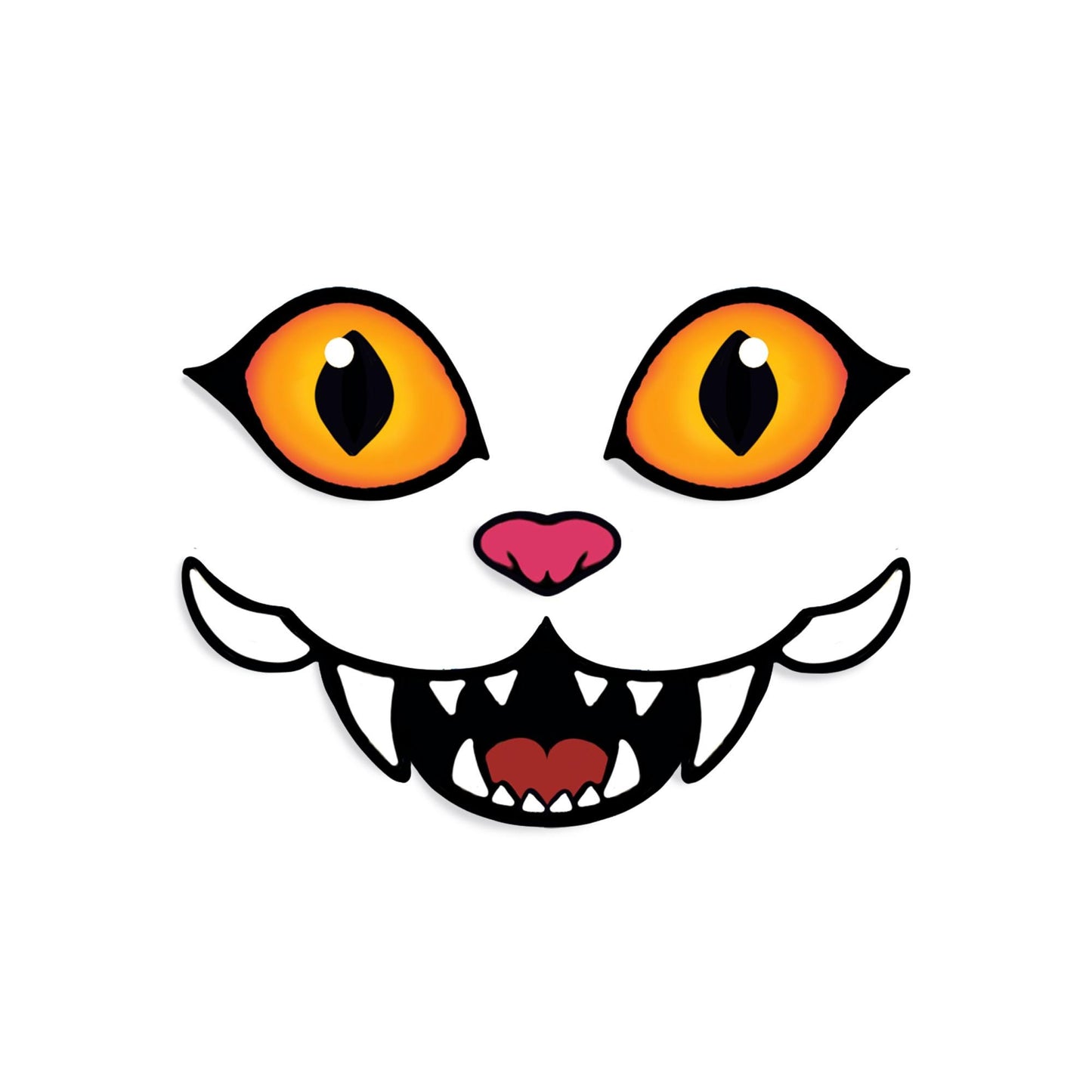 3 Felt Tiger Faces Eyes Nose Mouth Combo for Amigurumi, Crazy, Cat, Multiple Sizes Available