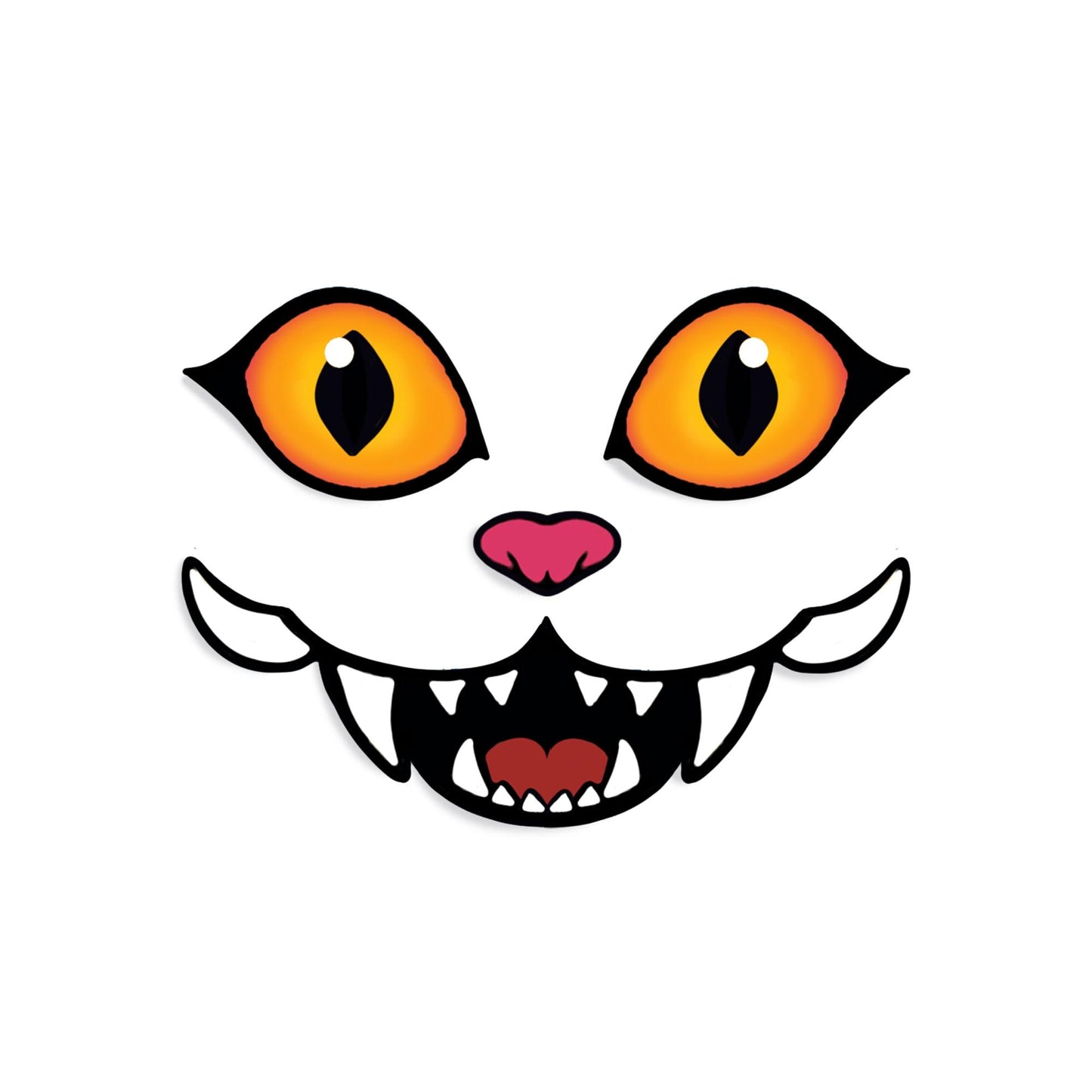 3 Felt Tiger Faces Eyes Nose Mouth Combo for Amigurumi, Crazy, Cat, Multiple Sizes Available