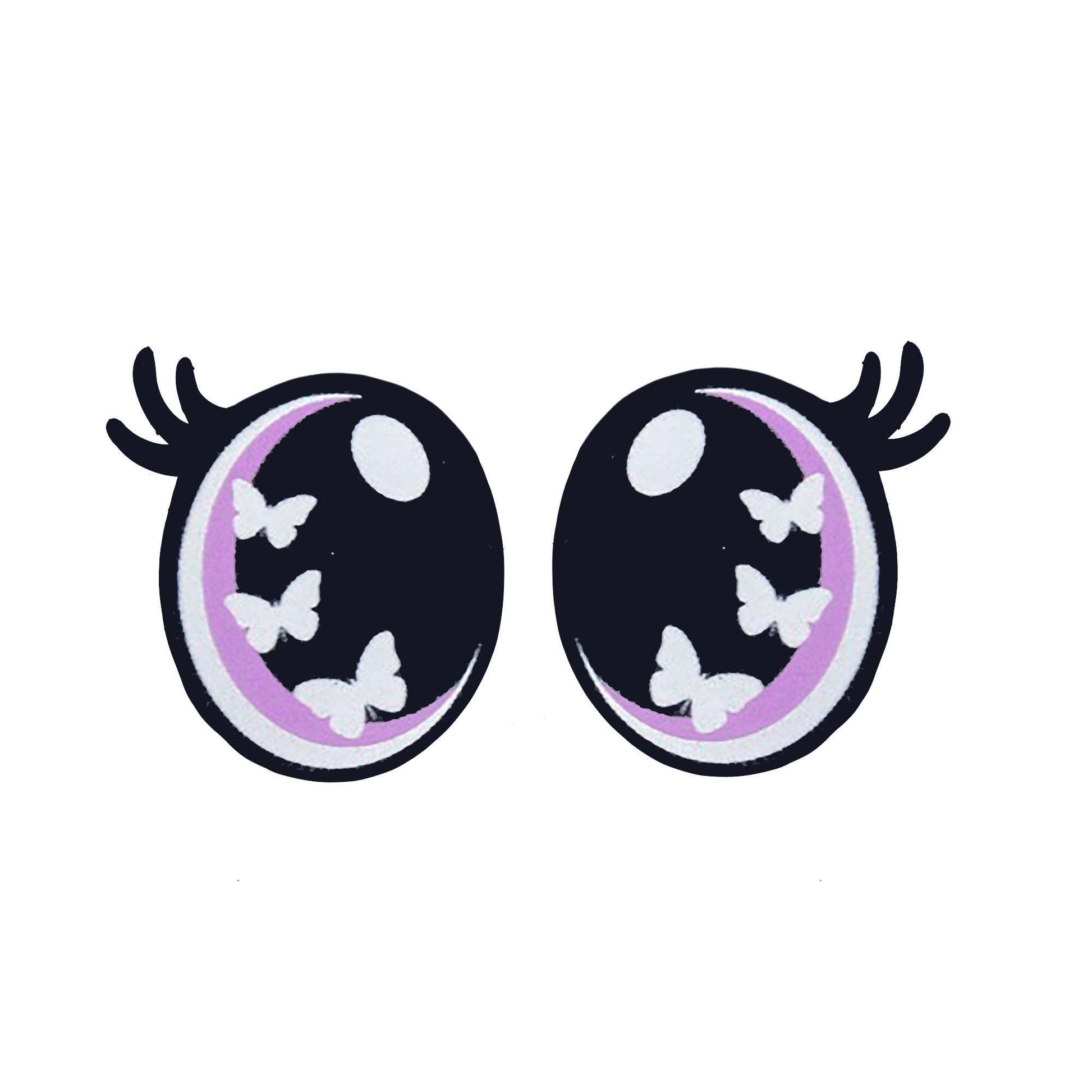 6 Pack of Oval Butterfly Felt Eyes for Amigurumi Multiple Sizes Available