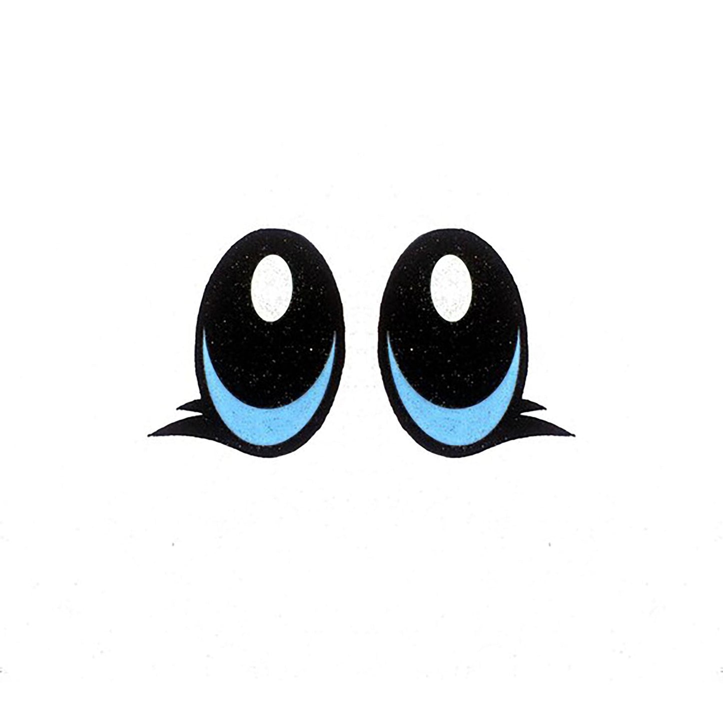 6 Pack of Blue Glitter Felt Eyes For Amigurumi Multiple Sizes Available