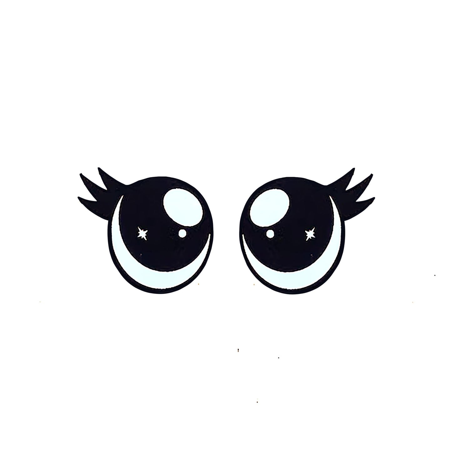 6 Pack of Kawaii Felt Eyes for Amigurumi, with Lashes, Crochet Plushies, Multiple Sizes Available