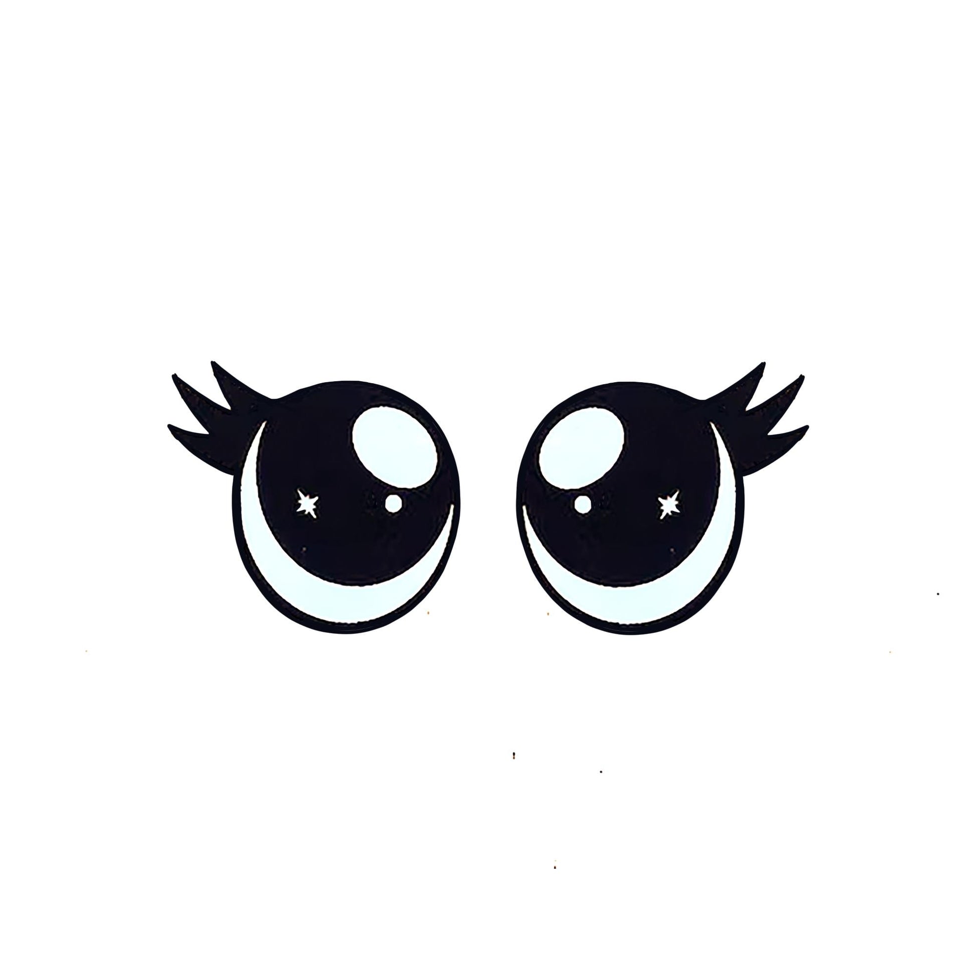 6 Pack of Kawaii Felt Eyes for Amigurumi, with Lashes, Crochet Plushies, Multiple Sizes Available