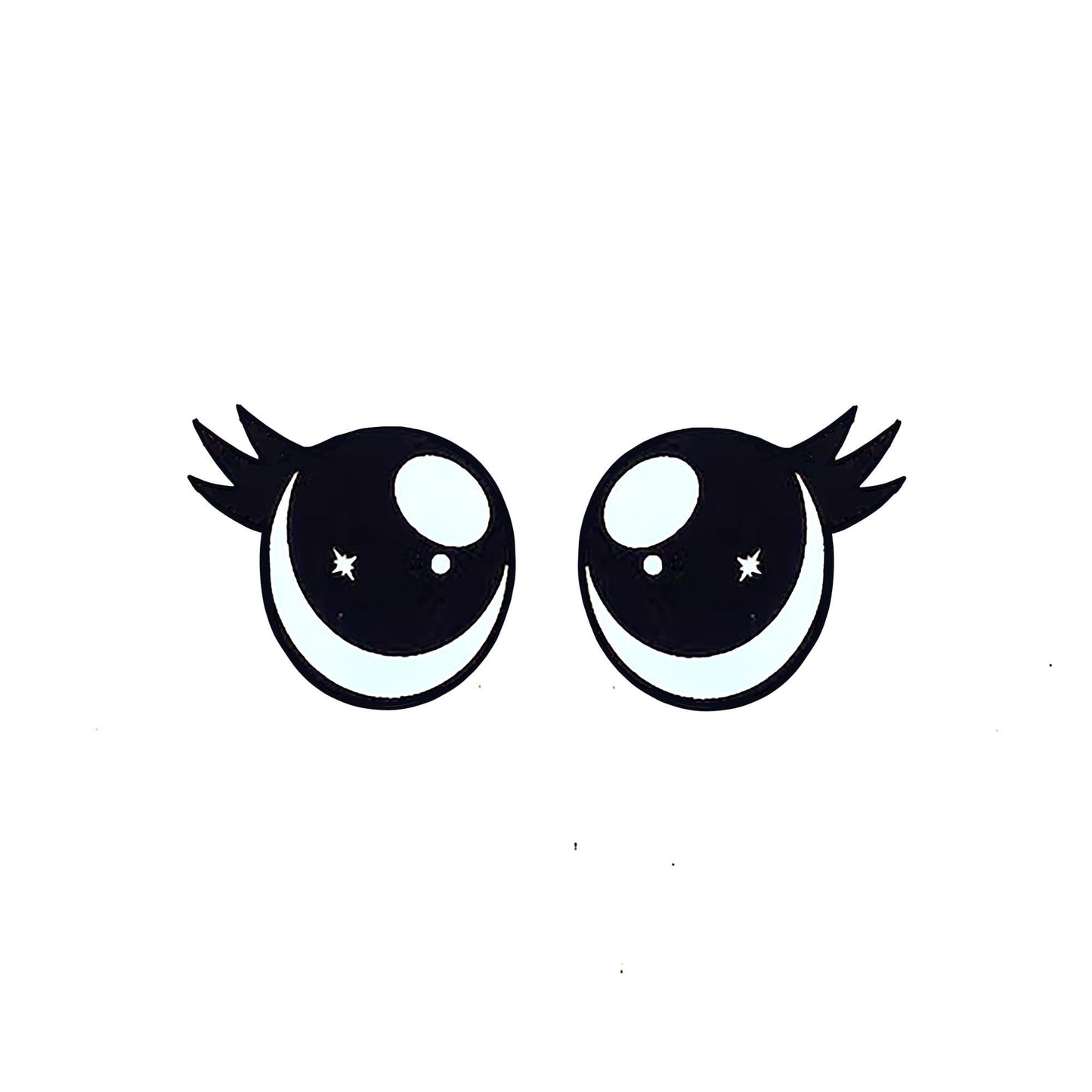6 Pack of Kawaii Felt Eyes for Amigurumi, with Lashes, Crochet Plushies, Multiple Sizes Available