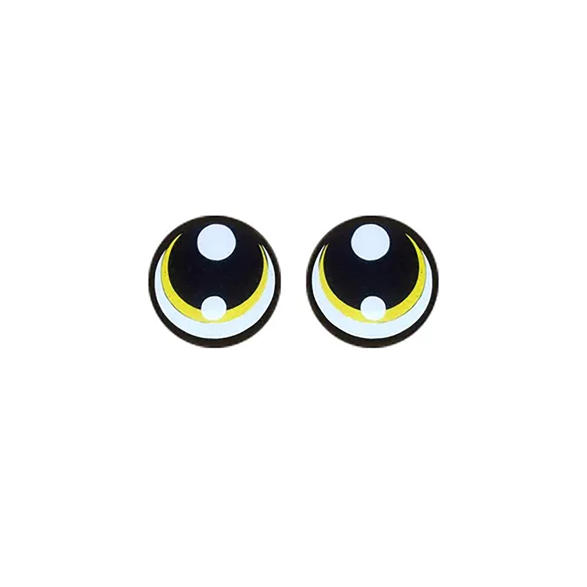 6 Pack of Round Kawaii Felt Eyes for Amigurumi, Multiple Sizes Available