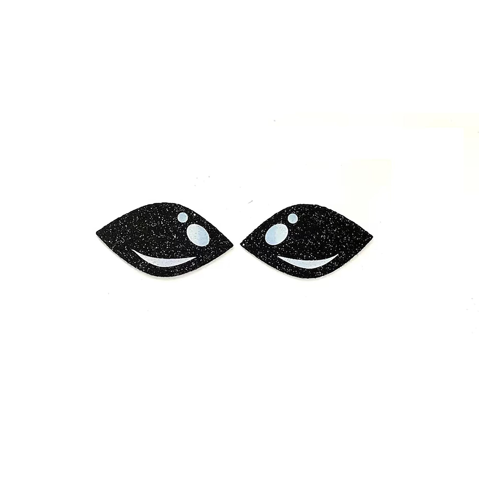 6 Pack of Alien Felt Eyes for Amigurumi Plushies, Multiple Sizes