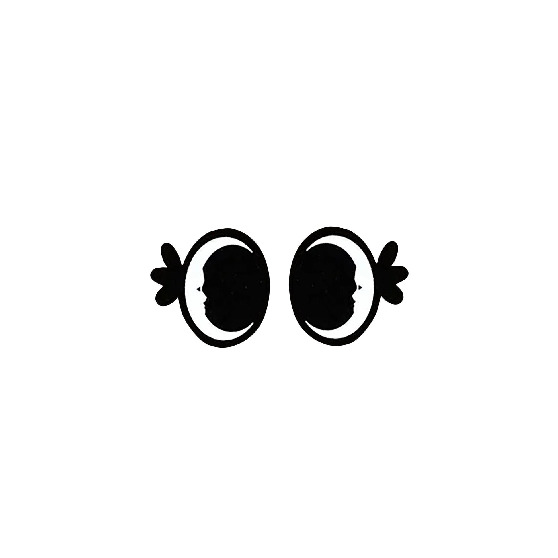 3 Pack of Oval Kawaii Felt Eyes for Amigurumi, with Lashes, Multiple Sizes Available