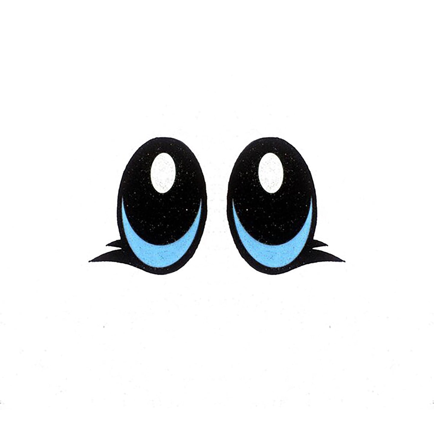 3 Pack of Blue Glitter Felt Eyes, with Lashes, for Amigurumi Multiple Sizes Available