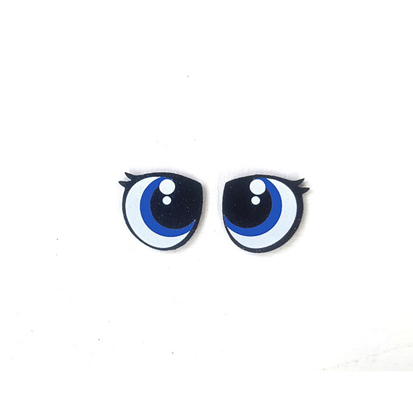 6 Pack of Glitter Pouty Felt Eyes for Amigurumi, with Lashes, Sad Eyes, Multiple Sizes Available