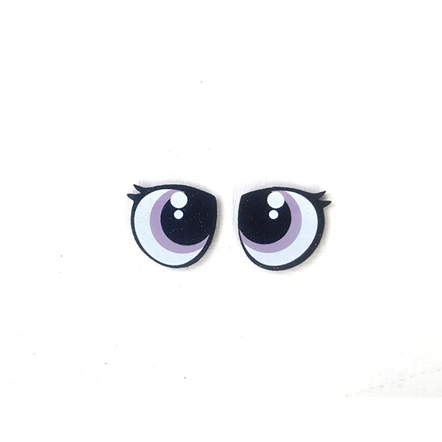 3 Pack of Oval Glitter Felt Eyes for Amigurumi, Sad, Pouty, Cute, Multiple Sizes Available