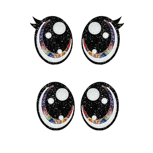 3 Pack of Tye Dye Glitter Felt Eyes for Amigurumi Multiple Sizes Available