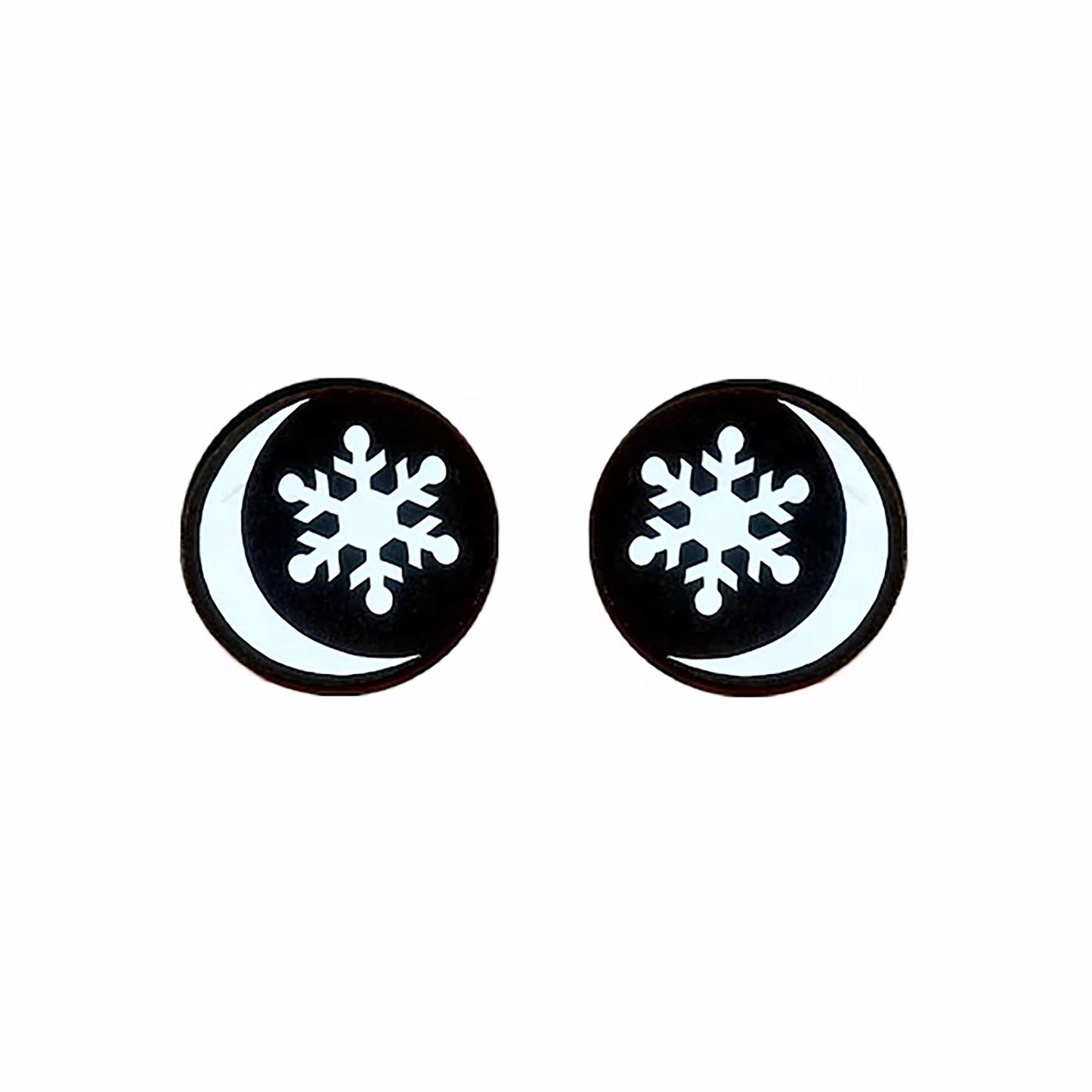 3 Pack of Round Snowflake Felt Eyes for Amigurumi, Snowman Eyes, Multiple Sizes Available