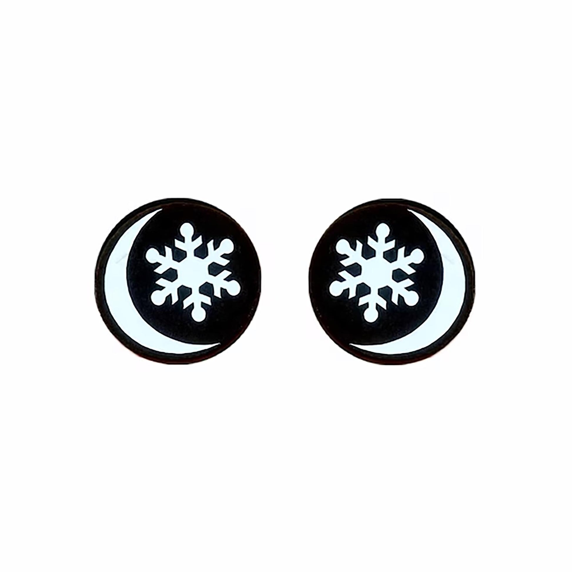 3 Pack of Round Snowflake Felt Eyes for Amigurumi, Snowman Eyes, Multiple Sizes Available