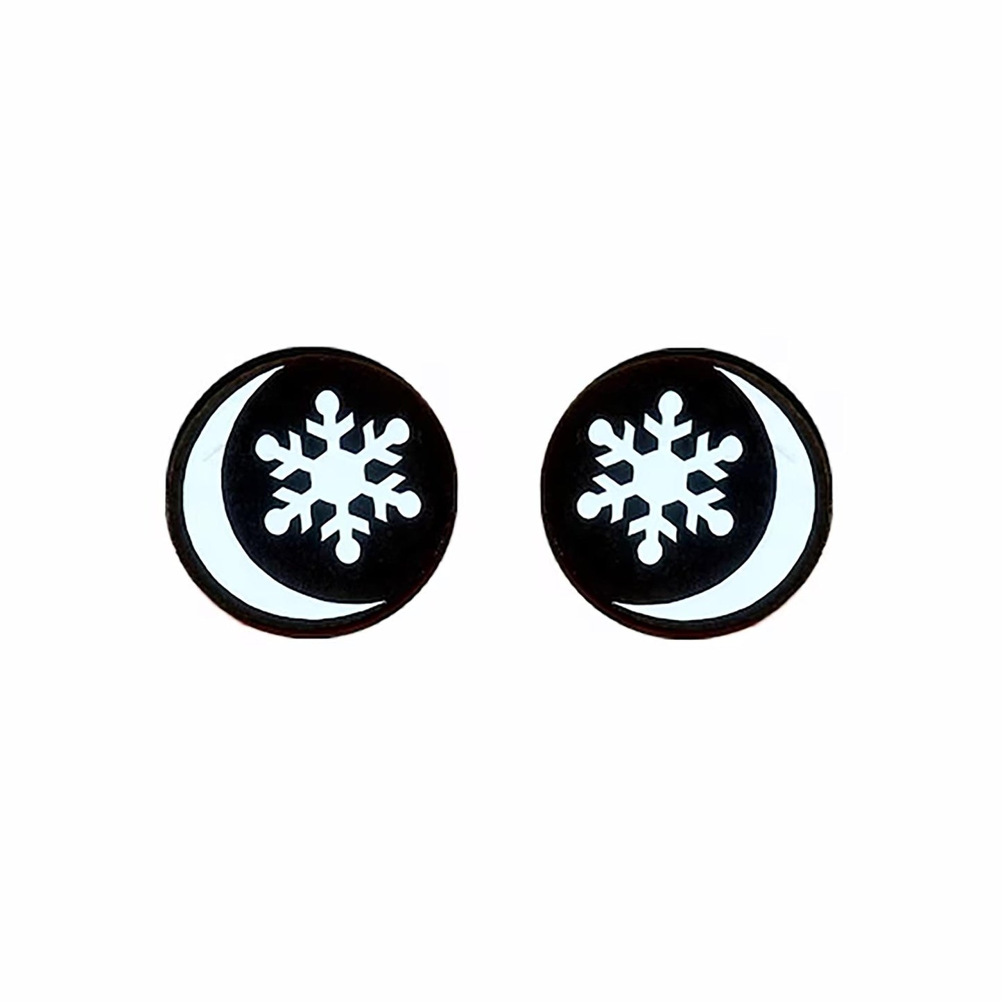 3 Pack of Round Snowflake Felt Eyes for Amigurumi, Snowman Eyes, Multiple Sizes Available