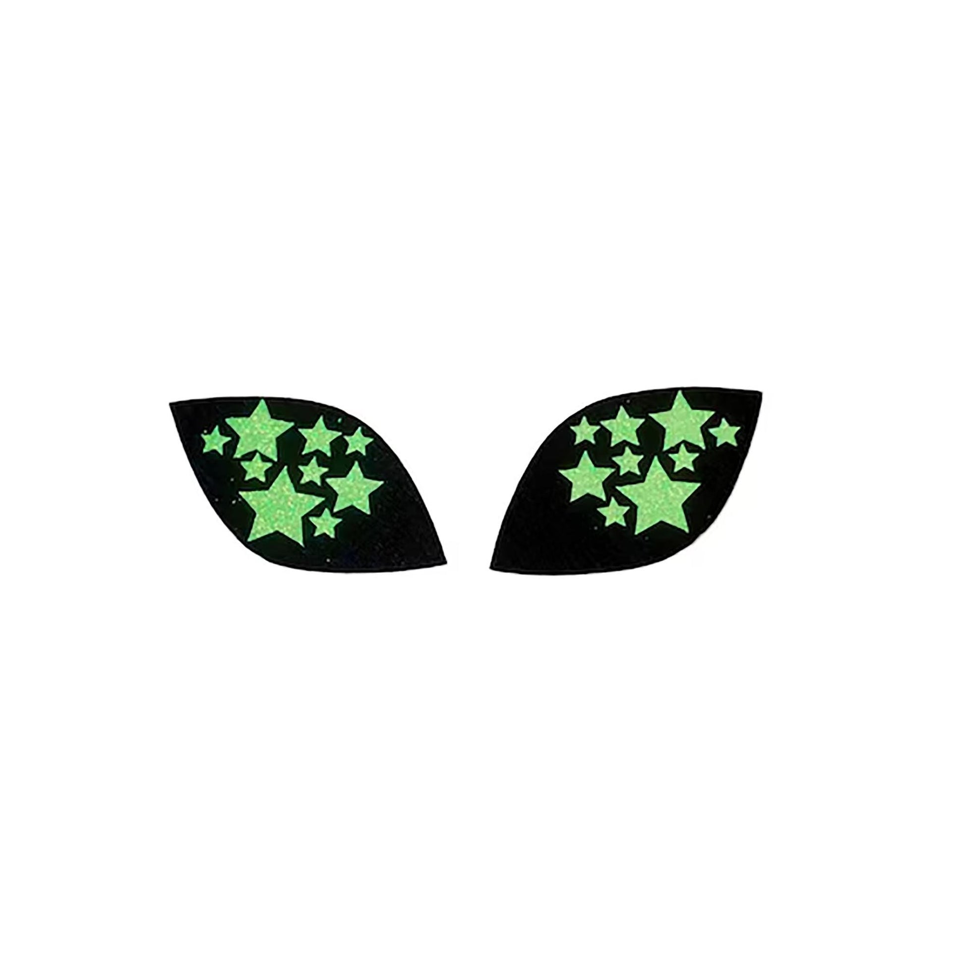 6 Pack Glitter Alien Felt Eyes