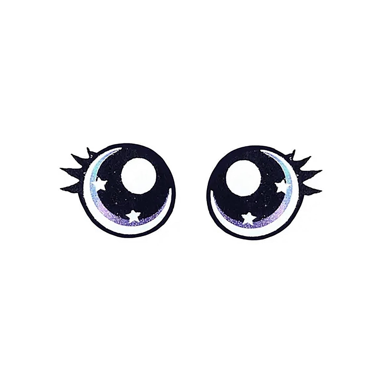 Glitter Oval Felt Eyes for Amigurumi - Pink & Blue (6 Pack, Various Sizes Available)