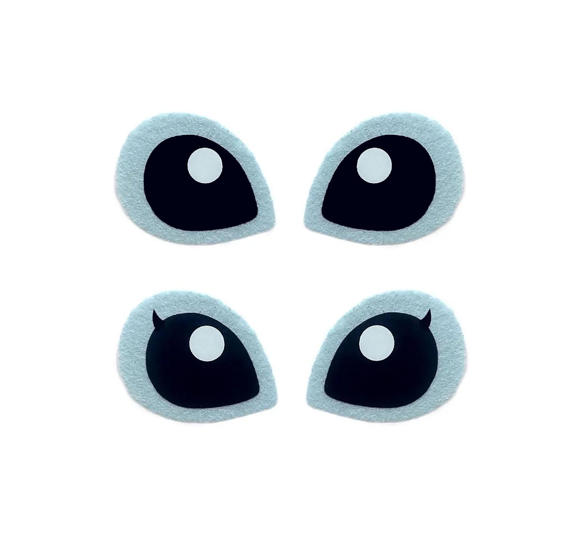 6 Pack of Alien Felt Eyes for Amigurumi, .75 to 2.5 inch , Crochet, Plushie Eyes, Hawaiian, Crafts and Dolls Multiple Sizes Available