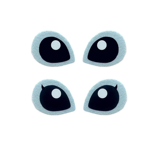 6 Pack of Alien Felt Eyes for Amigurumi, .75 to 2.5 inch , Crochet, Plushie Eyes, Hawaiian, Crafts and Dolls Multiple Sizes Available