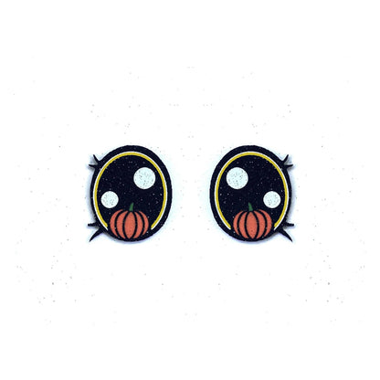 6 Pack of Halloween Pumpkin Felt Eyes
