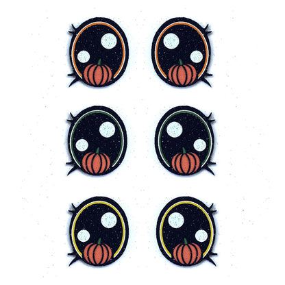 6 Pack of Halloween Pumpkin Felt Eyes
