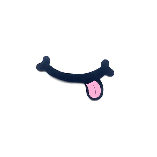 6 Pack Felt Tongue Smiles for Amigurumi, Pink Tongue, Multiple Sizes Available