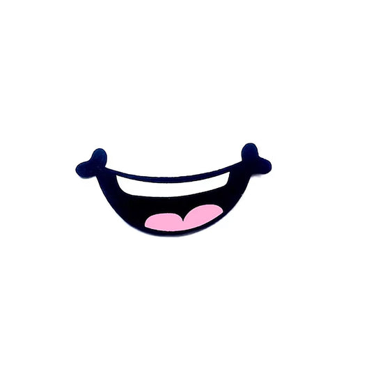 6 Pack Felt Smiles for Amigurumi, Pink Tongue, Teeth, Multiple Sizes Available