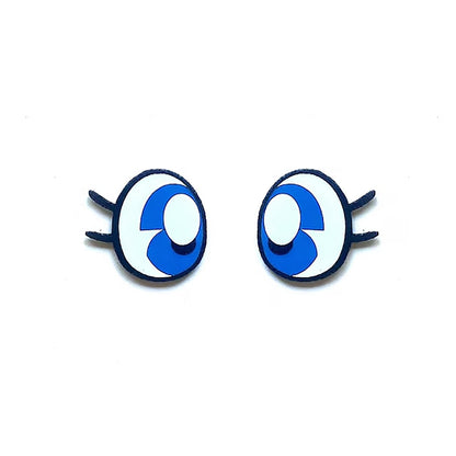 6 Pack of Kawaii Felt Eyes for Amigurumi, with Lashes, Multiple Sizes Available