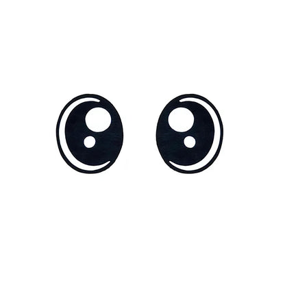 6 Pack Oval Kawaii Felt Eyes