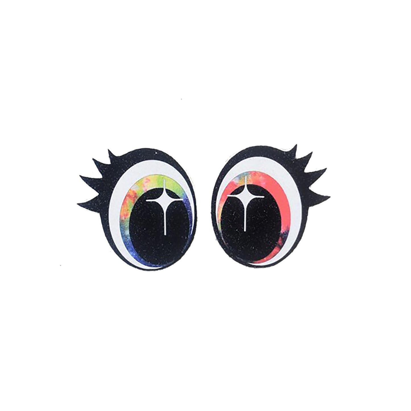 6 Pack of Glitter Felt Eyes for Amigurumi, With Lashes, Multiple Sizes Available