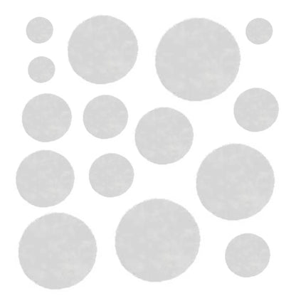 20 Pack White Felt Circles, Amigurumi, Mushroom Spots, Eye Blanks