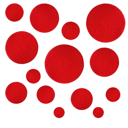20 Pack Red Felt Circles