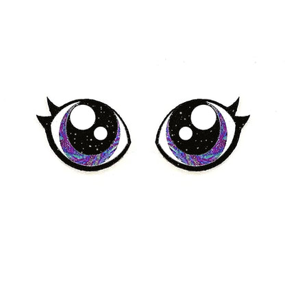 Rainbow Glitter Felt Eyes