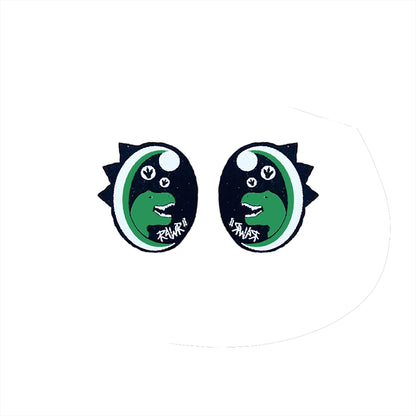 6 Pack of Green Dino Felt Eyes for Amigurumi, Dinosaur, Multiple Sizes Available