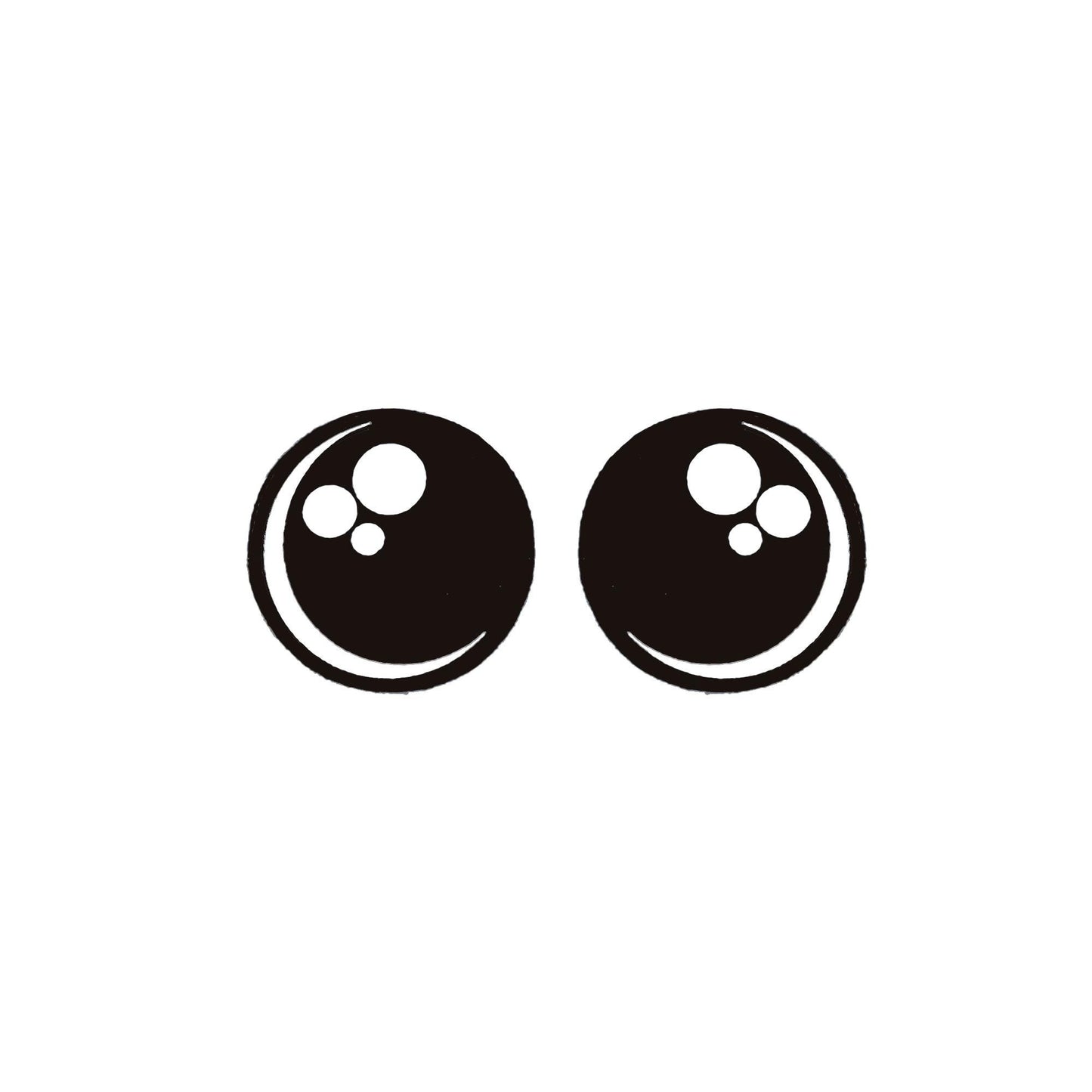 6 Pack of Round Kawaii Felt Eyes for Amigurumi Multiple Sizes Available