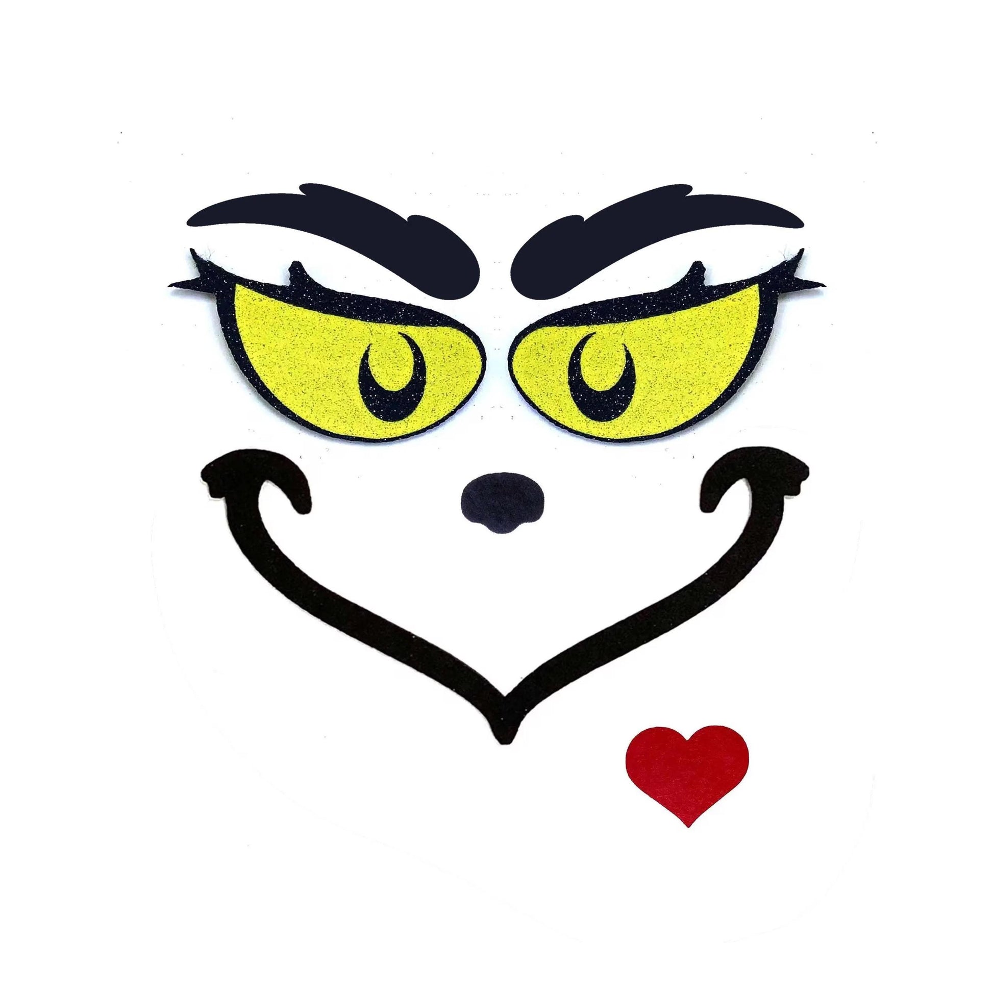 3 Pack Felt Christmas Meanie Face Set: Amigurumi Eyes, Nose, Mouth - Multiple Sizes