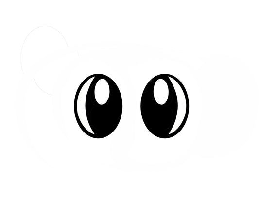6 Pack of Kawaii Oval Felt Eyes for Amigurumi, Monster, Octopus, Multiple Sizes Available
