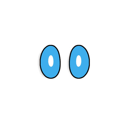 6 Pack of Kawaii Oval Felt Eyes