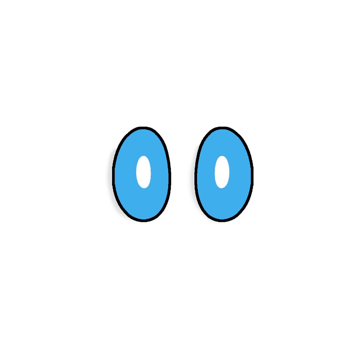 6 Pack of Kawaii Oval Felt Eyes