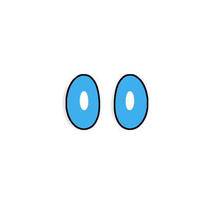 6 Pack of Kawaii Oval Felt Eyes