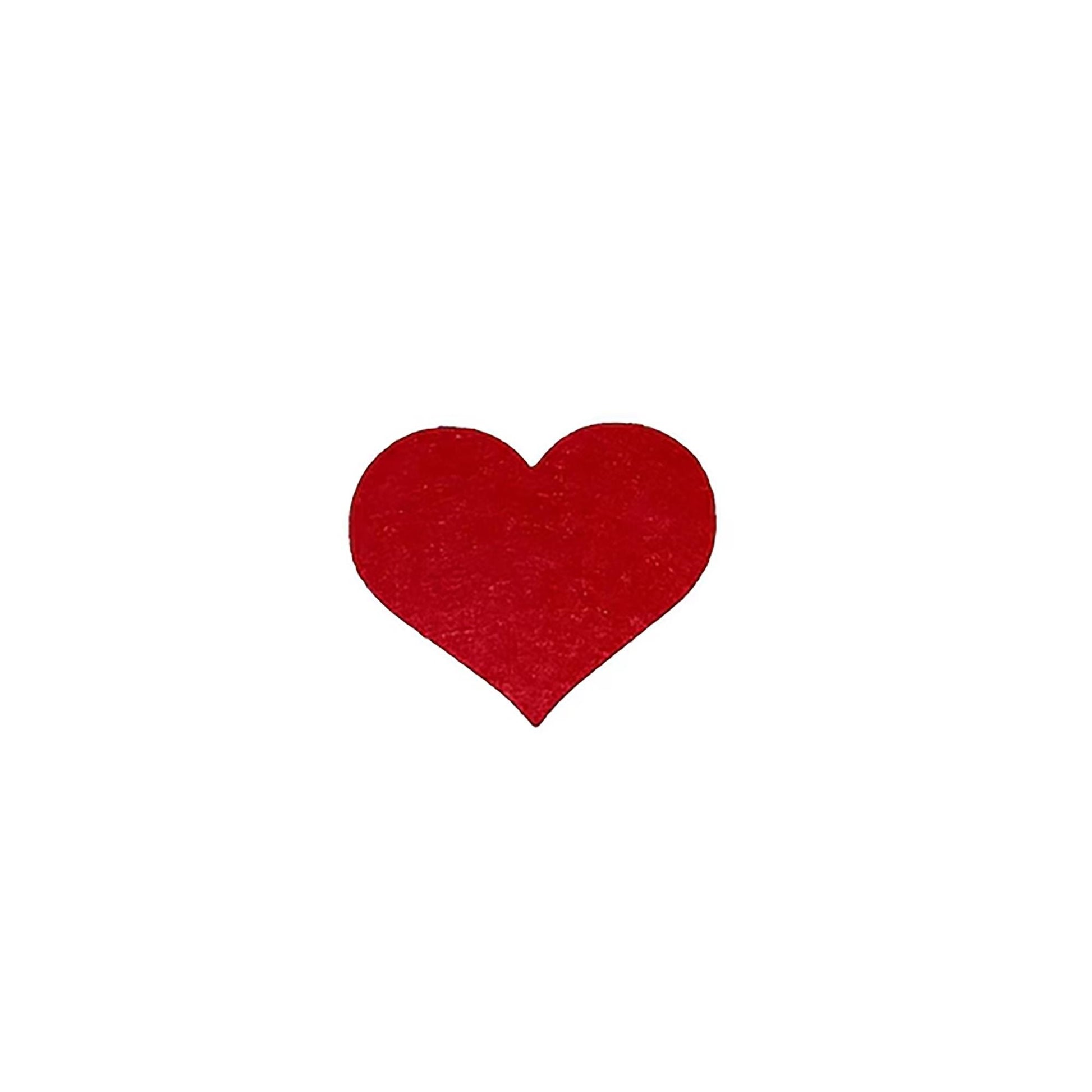 6 Red Felt Hearts For Amigurumi, Crochet Plushies, Multiple Sizes Available