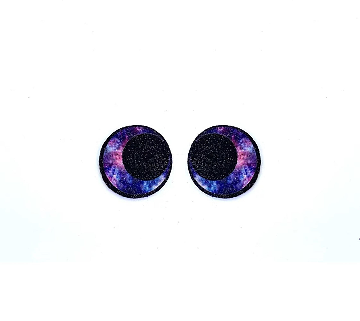 6 Pack, 3 Pack or Bulk Glitter Felt Eyes for Amigurumi, Galaxy, Round, Crochet, Knit, Plushie, Glitter, Kawaii