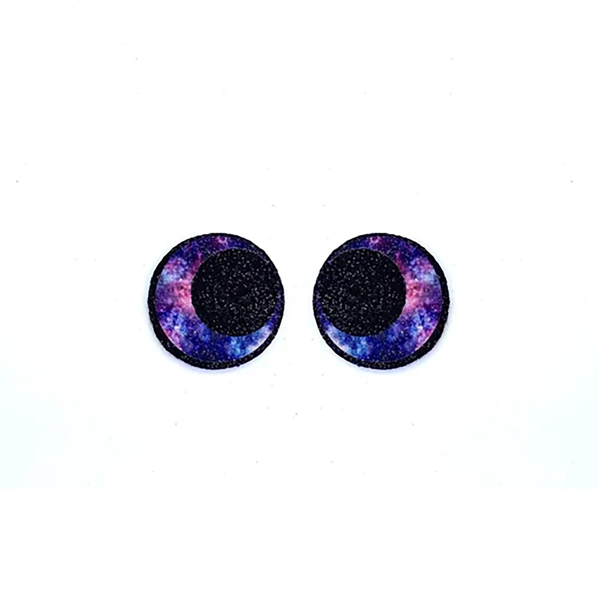 3 Pack of Round Glitter Felt eyes for Amigurumi Multiple Sizes Available