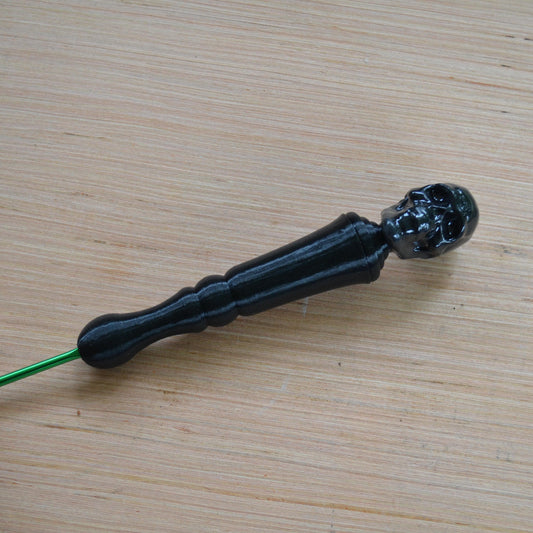 Chunky Ergonomic Crochet Hook Handle, Skull, Tapered or Inline, Gift for Crocheter